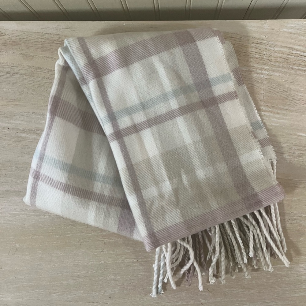 Softer Than Cashmere? D&Y Pink Cream Striped Scarf